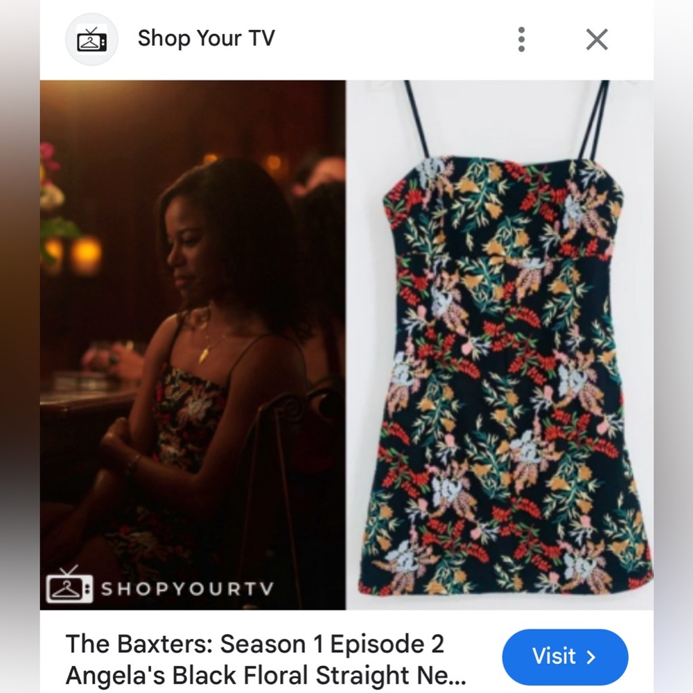 Urban Outfitters Ponte Embroidered Straight-Neck Spaghetti Strap Mini Dress